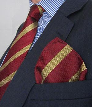 9/12 Royal Lancers Silk Non Crease Handkerchief