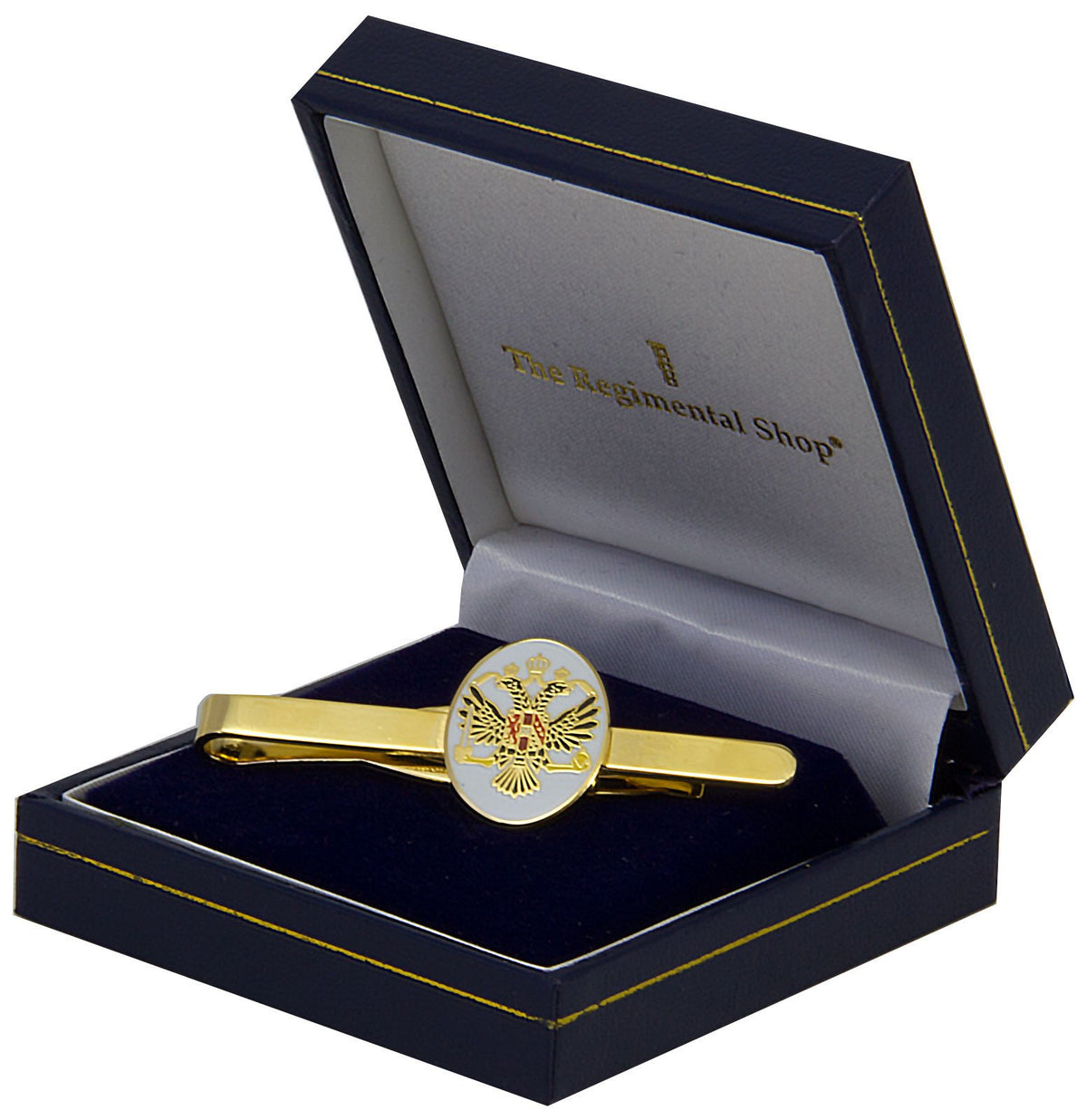1st Queens Dragoon Guards Gilt Enamel Tie Clip
