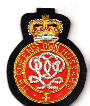 7th Queen's Own Hussars Blazer Badge